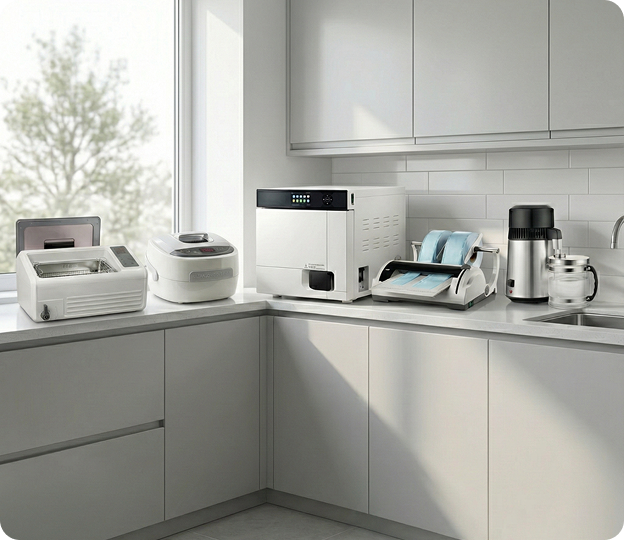 Sterolux sterilization equipment in kitchen